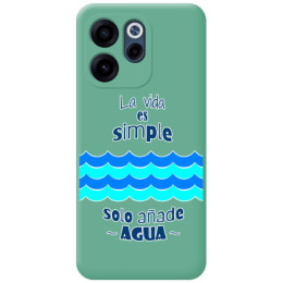 Funda Silicona Líquida Verde para Oppo Reno 15 FS / 15FS...