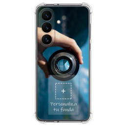 Personaliza tu Funda Silicona AntiGolpes Transparente con tu Fotografía para Samsung Galaxy S26+ Plus 5G Dibujo Personalizada
