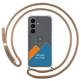 Personaliza tu Funda Colgante Transparente para Samsung Galaxy S26+ Plus 5G con Cordon Camel Dibujo Personalizada