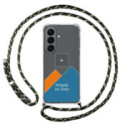 Personaliza tu Funda Colgante Transparente para Samsung Galaxy S26+ Plus 5G con Cordon Verde / Dorado Dibujo Personalizada