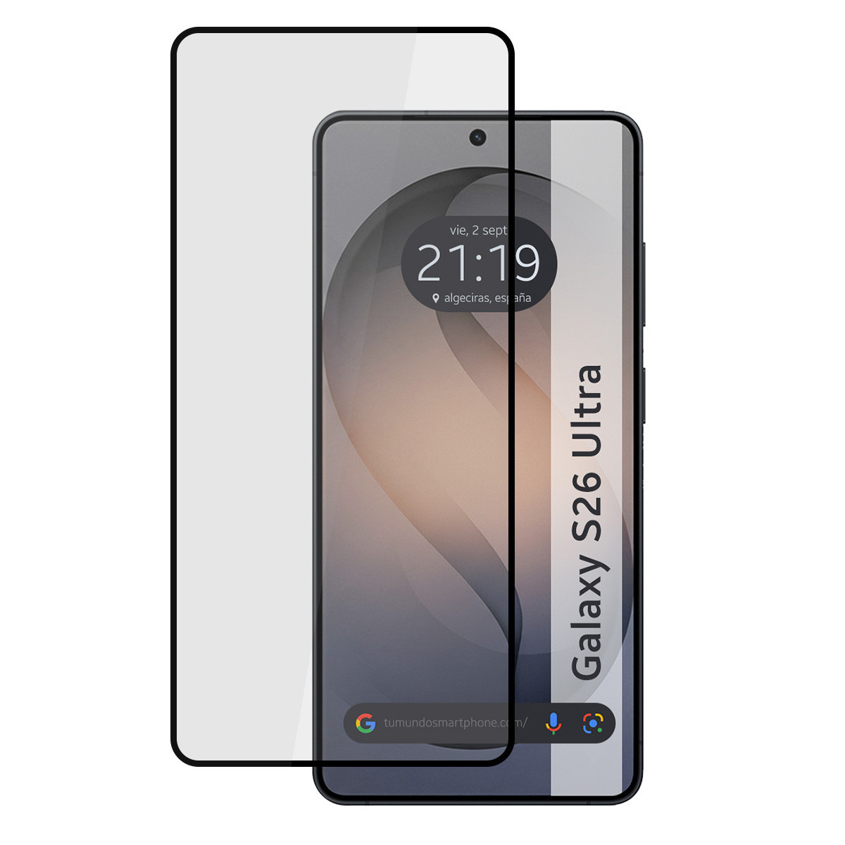 Protector Cristal Templado Completo 5D Full Glue Negro para Samsung Galaxy S26 Ultra 5G Vidrio