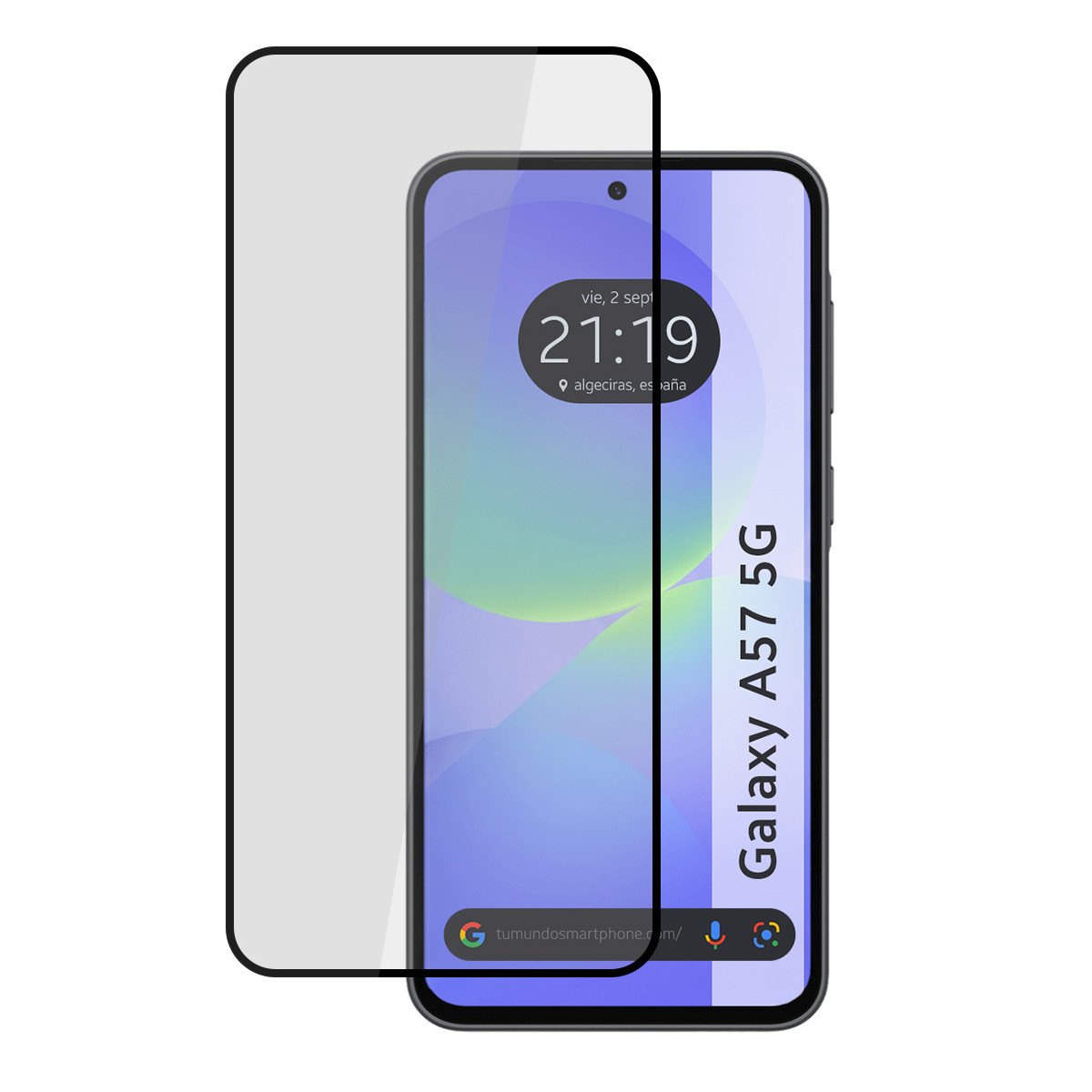 Protector Cristal Templado Completo 5D Full Glue Negro para Samsung Galaxy A57 5G Vidrio