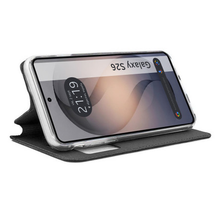 Funda Libro Soporte con Ventana para Samsung Galaxy S26 5G color Negra