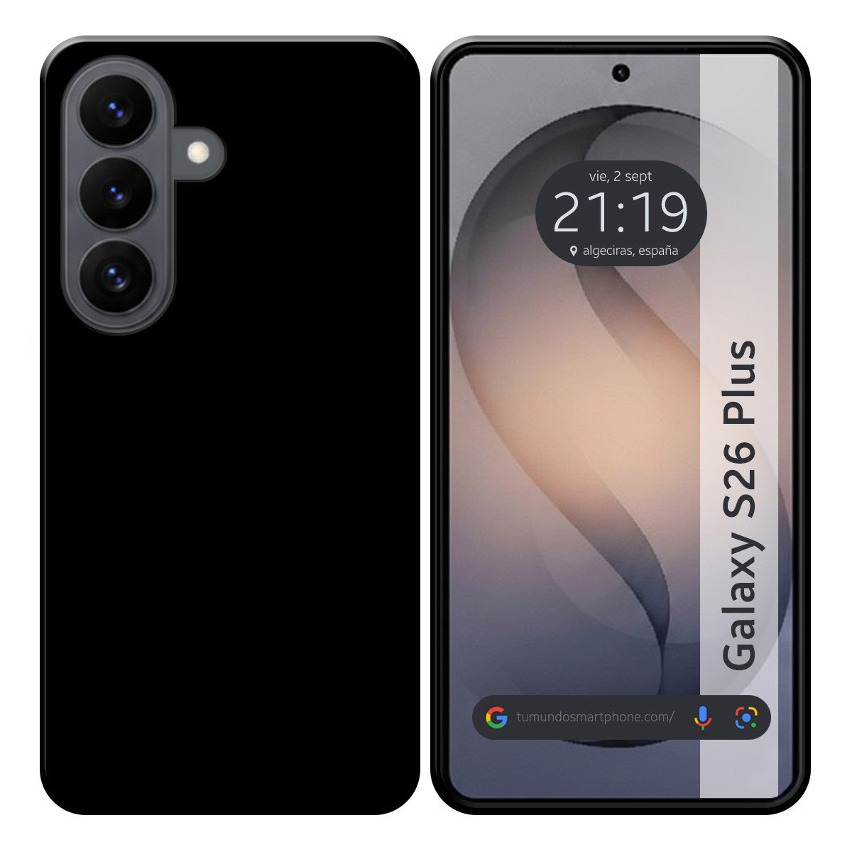 Funda Silicona Gel TPU Negra para Samsung...