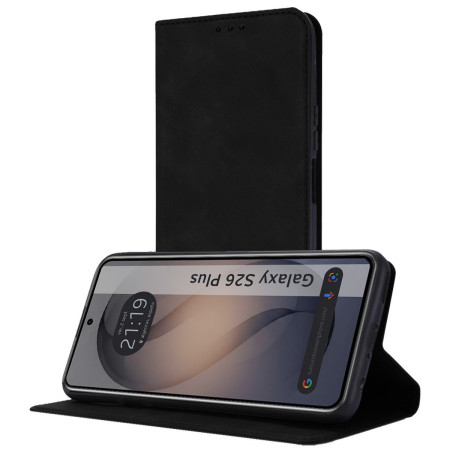 Funda Libro de Polipiel con tarjetero para Samsung Galaxy S26+ Plus 5G color Negra