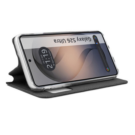 Funda Libro Soporte con Ventana para Samsung Galaxy S26 Ultra 5G color Negra