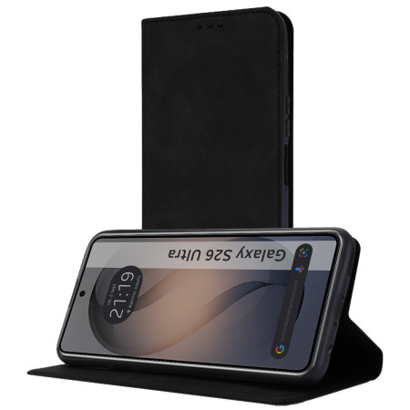 Funda Libro de Polipiel con tarjetero para Samsung Galaxy S26 Ultra 5G color Negra