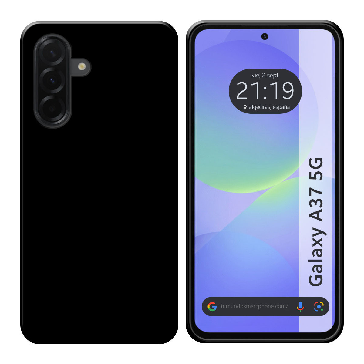 Funda Silicona Gel TPU Negra para Samsung...