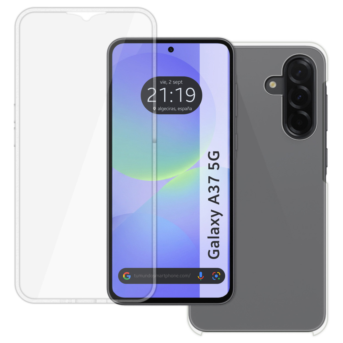 Funda Doble Transparente Pc + Tpu Full Body 360...