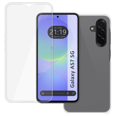 Funda Doble Transparente Pc + Tpu Full Body 360 para Samsung Galaxy A57 5G