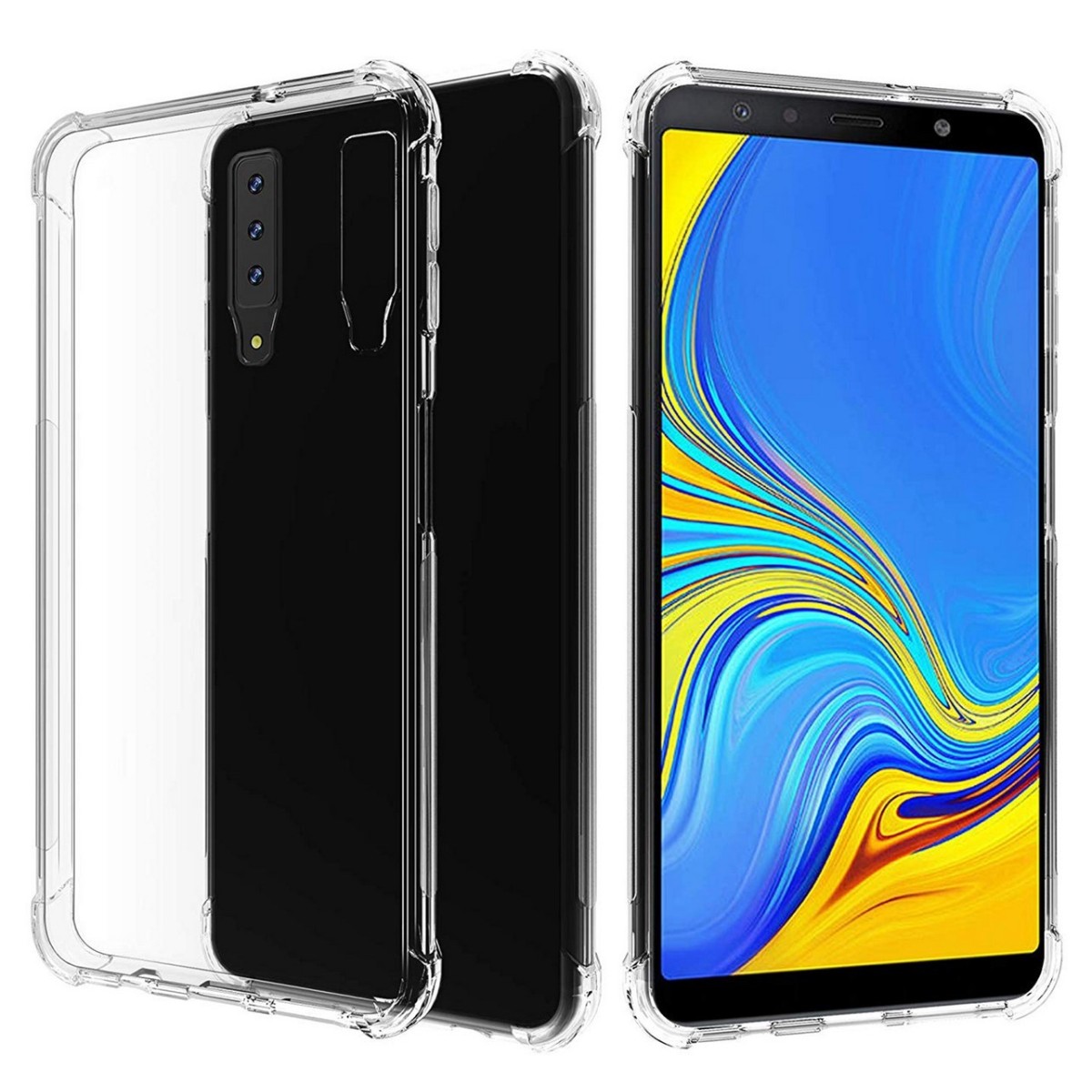 Funda Gel Tpu Anti-Shock Transparente para Samsung Galaxy A7 (2018)