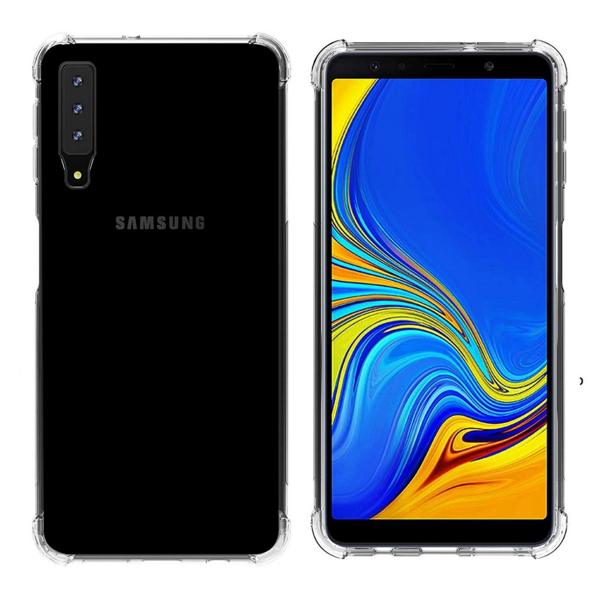 Funda Gel Tpu Anti-Shock Transparente para Samsung Galaxy A7 (2018)
