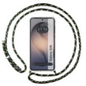 Funda Colgante Transparente para Samsung Galaxy S26 5G con Cordon Verde / Dorado