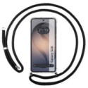Funda Colgante Transparente para Samsung Galaxy S26 5G con Cordon Negro