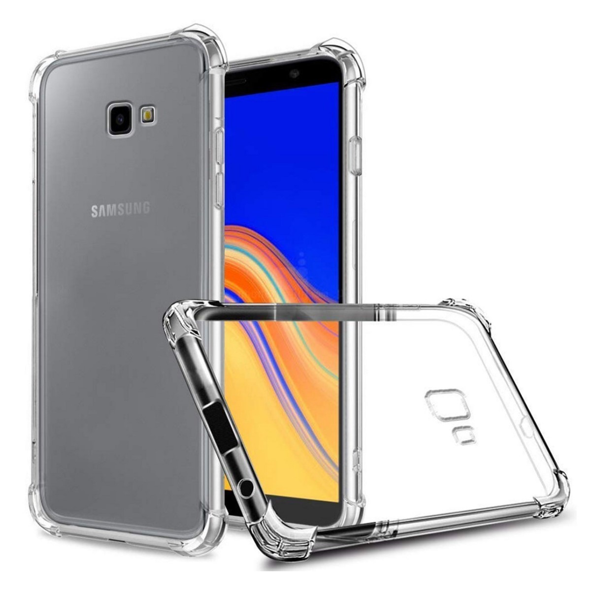 Funda Gel Tpu Anti-Shock Transparente para Samsung Galaxy J4+ Plus