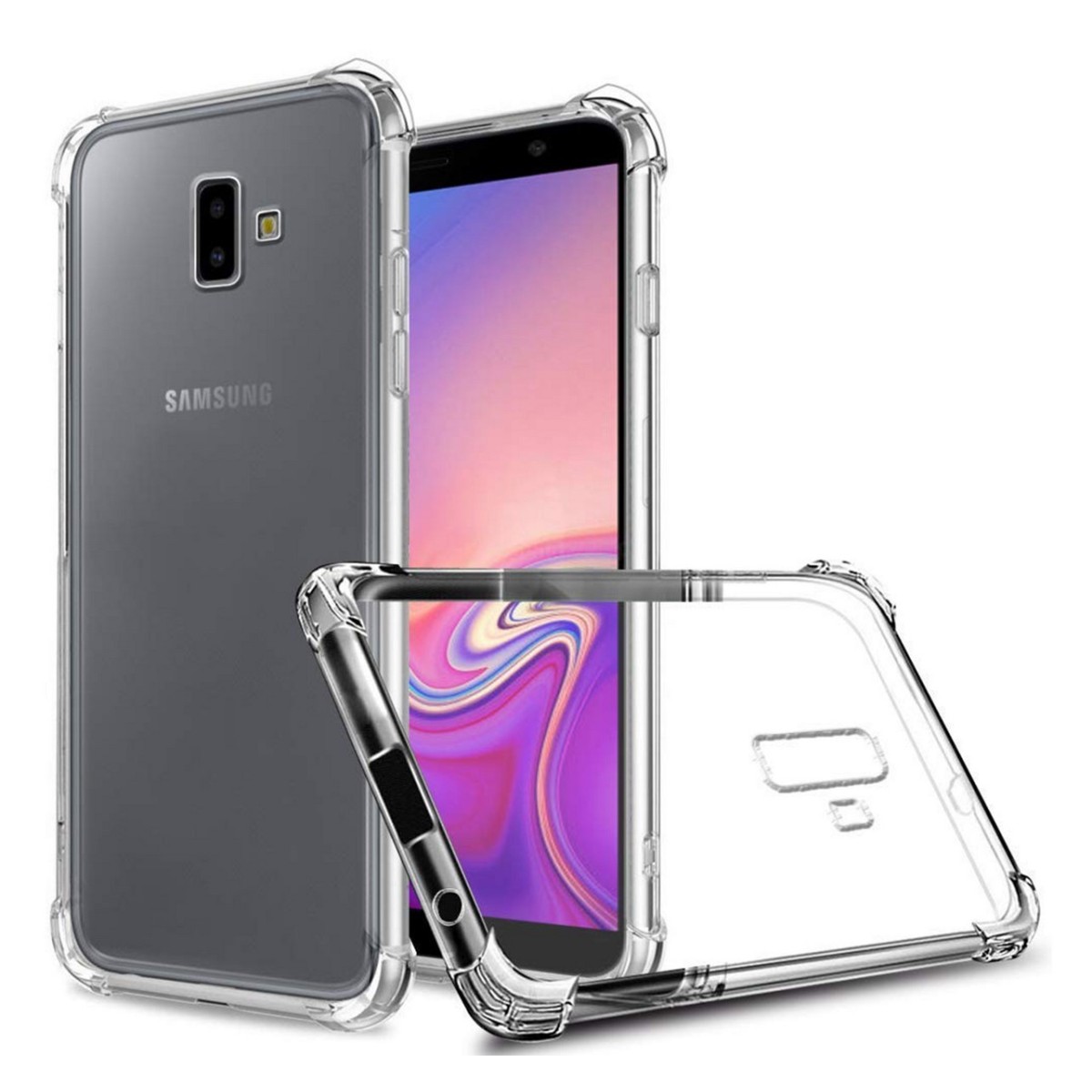 Funda Gel Tpu Anti-Shock Transparente para Samsung Galaxy J6+ Plus