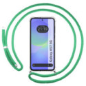 Funda Colgante Transparente para Samsung Galaxy A57 5G con Cordon Verde Agua