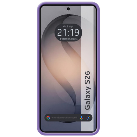 Funda Silicona Líquida Ultra Suave para Samsung Galaxy S26 5G color Morada