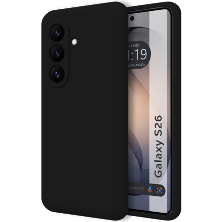 Funda Silicona Líquida Ultra Suave para Samsung Galaxy S26 5G color Negra