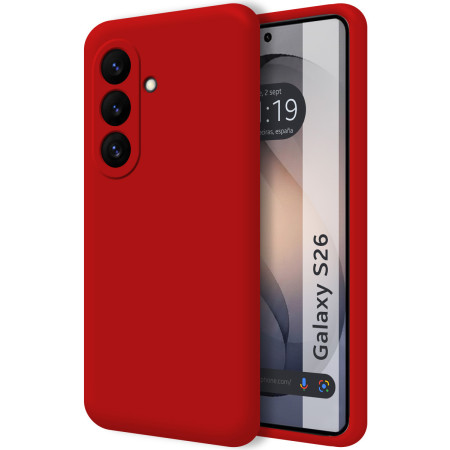 Funda Silicona Líquida Ultra Suave para Samsung Galaxy S26 5G color Roja