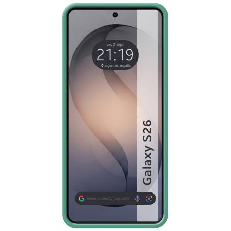 Funda Silicona Líquida Ultra Suave para Samsung Galaxy S26 5G color Verde