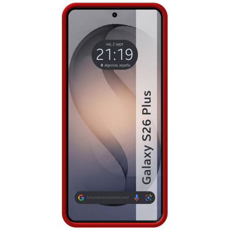 Funda Silicona Líquida Ultra Suave para Samsung Galaxy S26+ Plus 5G color Roja