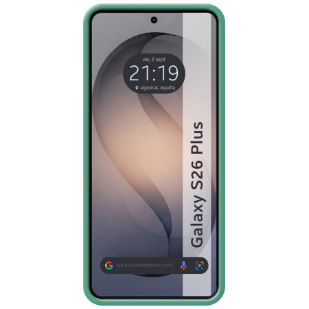 Funda Silicona Líquida Ultra Suave para Samsung Galaxy S26+ Plus 5G color Verde