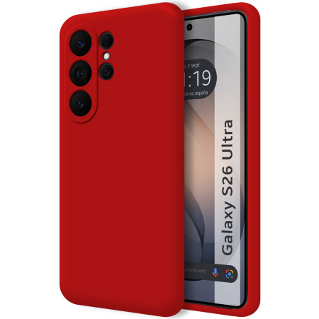 Funda Silicona Líquida Ultra Suave para Samsung Galaxy S26 Ultra 5G color Roja