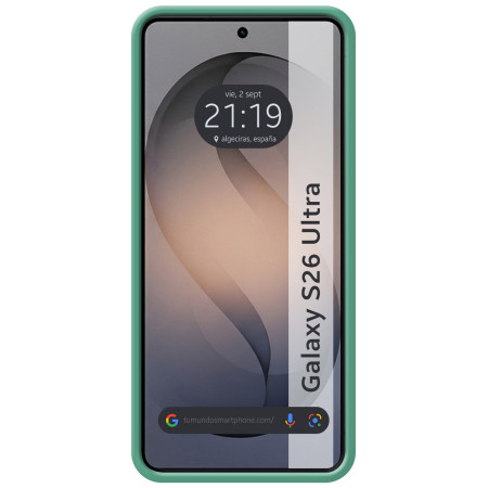 Funda Silicona Líquida Ultra Suave para Samsung Galaxy S26 Ultra 5G color Verde