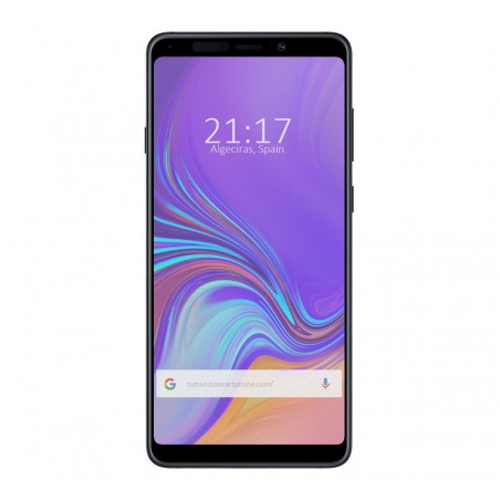 Protector Cristal Templado Frontal Completo Negro para Samsung Galaxy A9 (2018) Vidrio