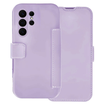 Funda Silicona Suave con Tapa para Samsung Galaxy S26 Ultra 5G color Morada