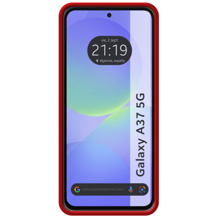 Funda Silicona Líquida Ultra Suave para Samsung Galaxy A37 5G color Roja