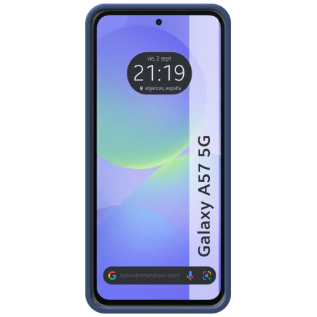 Funda Silicona Líquida Ultra Suave para Samsung Galaxy A57 5G color Azul
