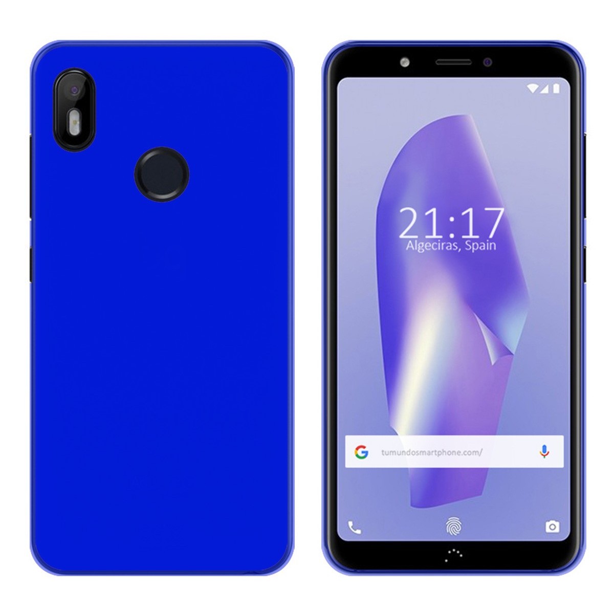 Funda Gel Tpu para Bq Aquaris C Color Azul