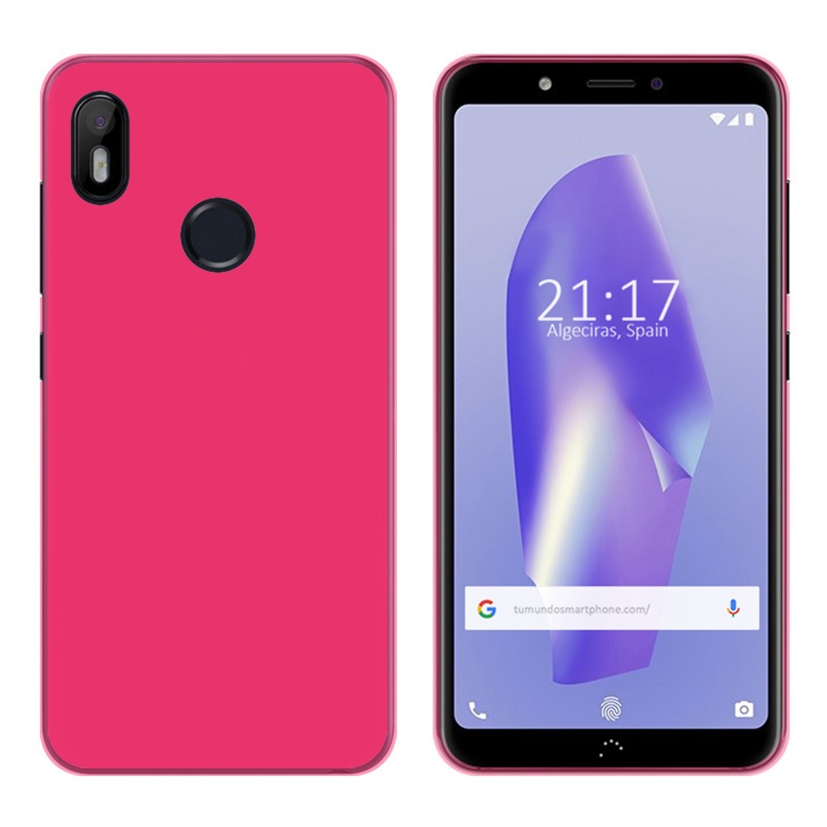 Funda Gel Tpu para Bq Aquaris C Color Rosa