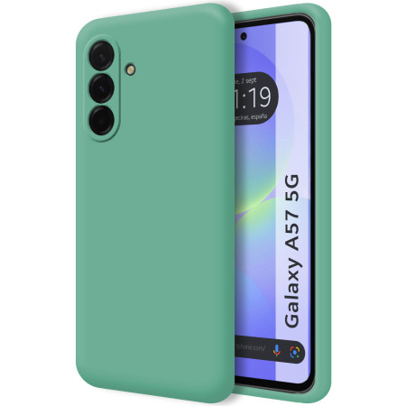 Funda Silicona Líquida Ultra Suave para Samsung Galaxy A57 5G color Verde