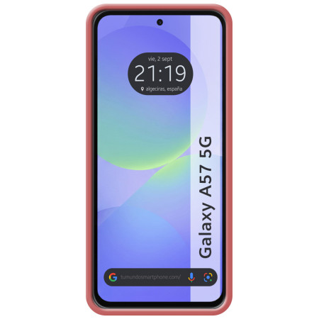 Funda Silicona Líquida Ultra Suave para Samsung Galaxy A57 5G color Rosa