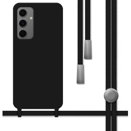 Funda Silicona Líquida con Cordón para Samsung Galaxy S26 5G color Negra