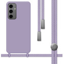 Funda Silicona Líquida con Cordón para Samsung Galaxy A57 5G color Morada