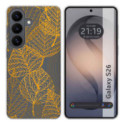 Funda Silicona Transparente para Samsung Galaxy S26 5G diseño Hojas Dibujos