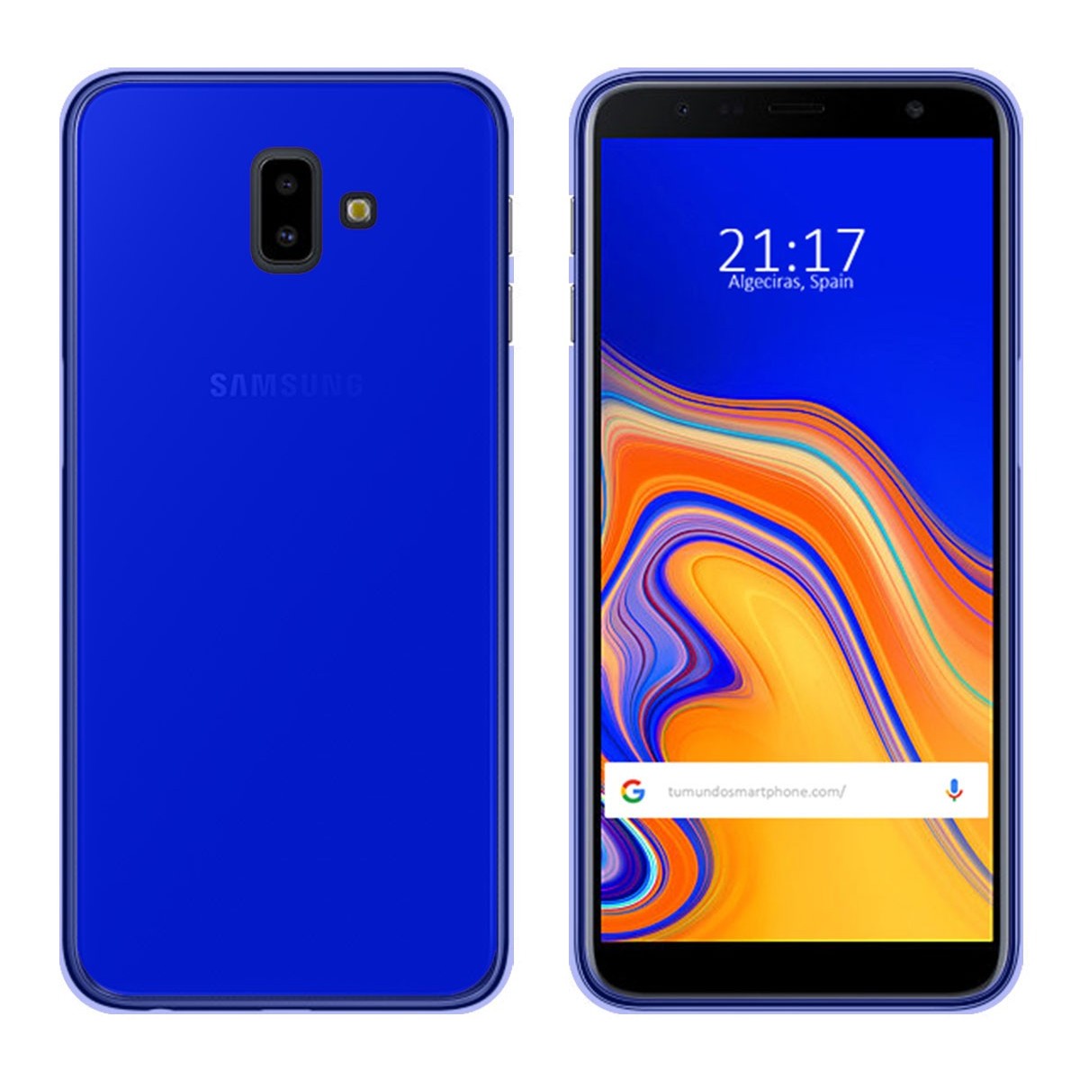 Funda Gel Tpu para Samsung Galaxy J6+ Plus Color Azul