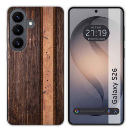 Funda Silicona para Samsung Galaxy S26 5G diseño Madera...