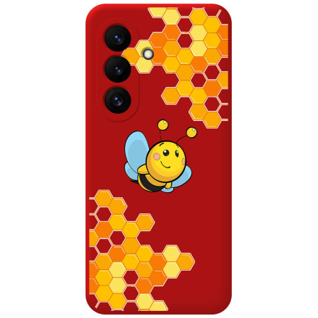Funda Silicona Líquida Roja para Samsung Galaxy S26 5G diseño Abeja Dibujos