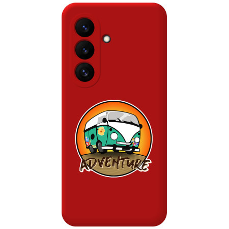 Funda Silicona Líquida Roja para Samsung Galaxy S26 5G diseño Adventure Dibujos