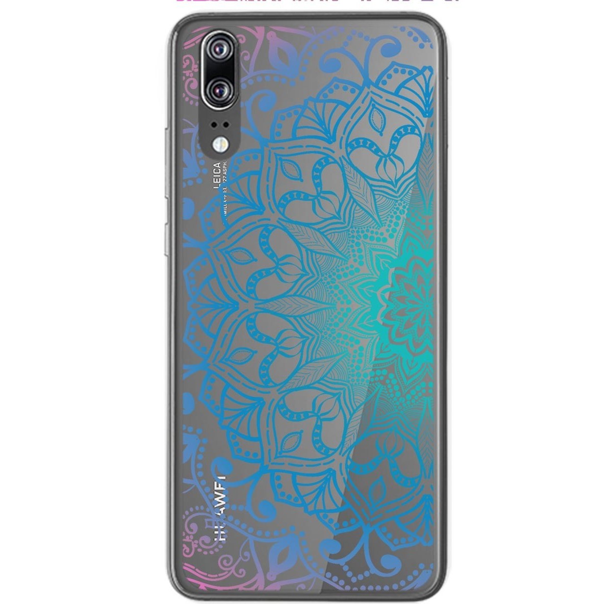 Funda Gel Transparente para Huawei P20 Diseño Mandala Dibujos