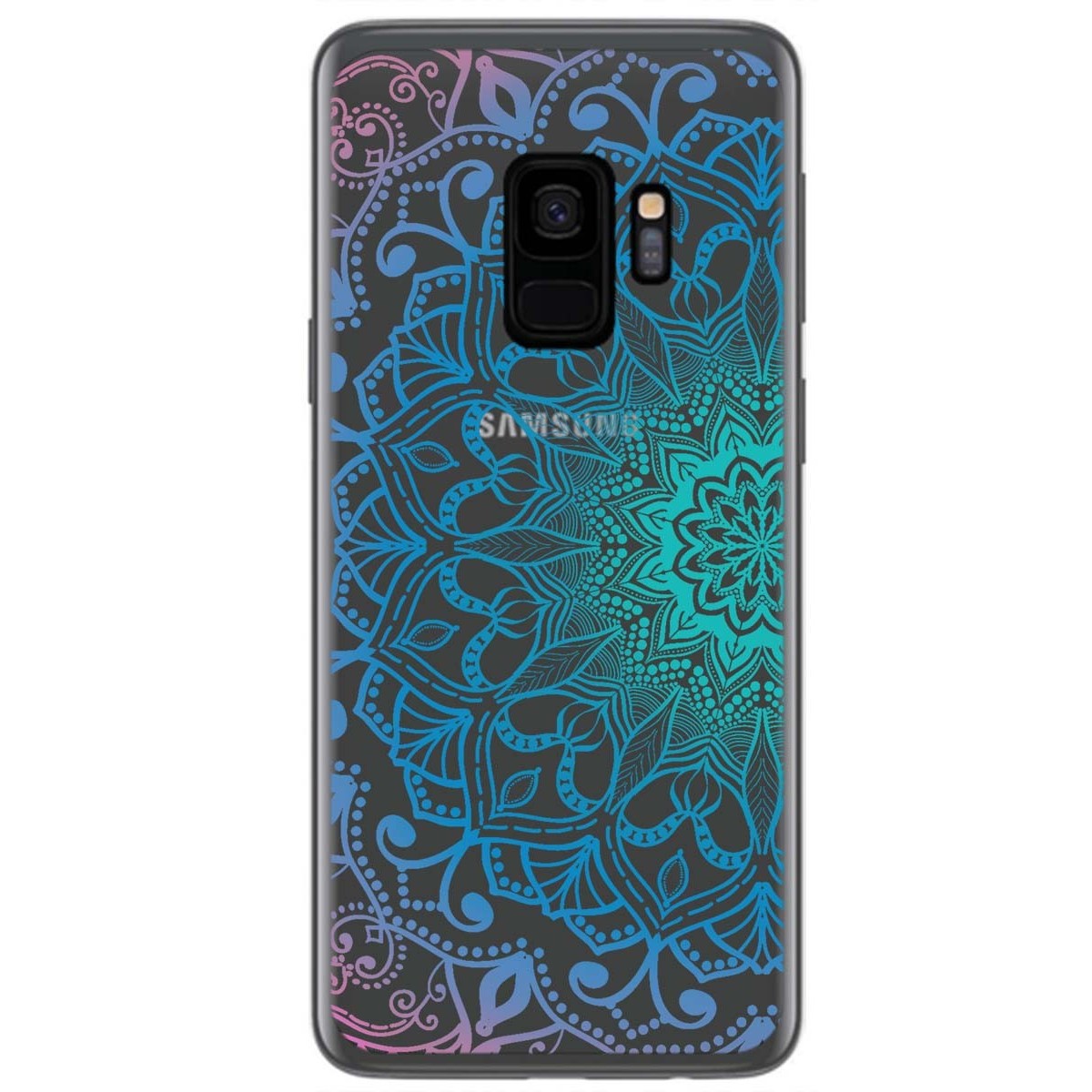 Funda Gel Transparente para Samsung Galaxy S9 Diseño Mandala Dibujos