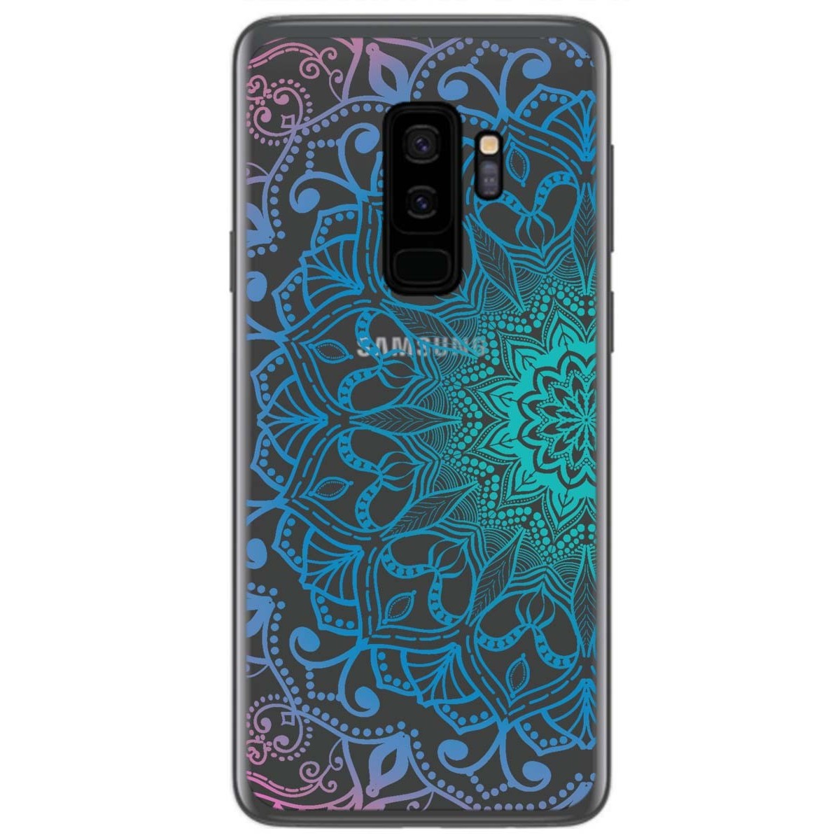 Funda Gel Transparente para Samsung Galaxy S9 Plus Diseño Mandala Dibujos