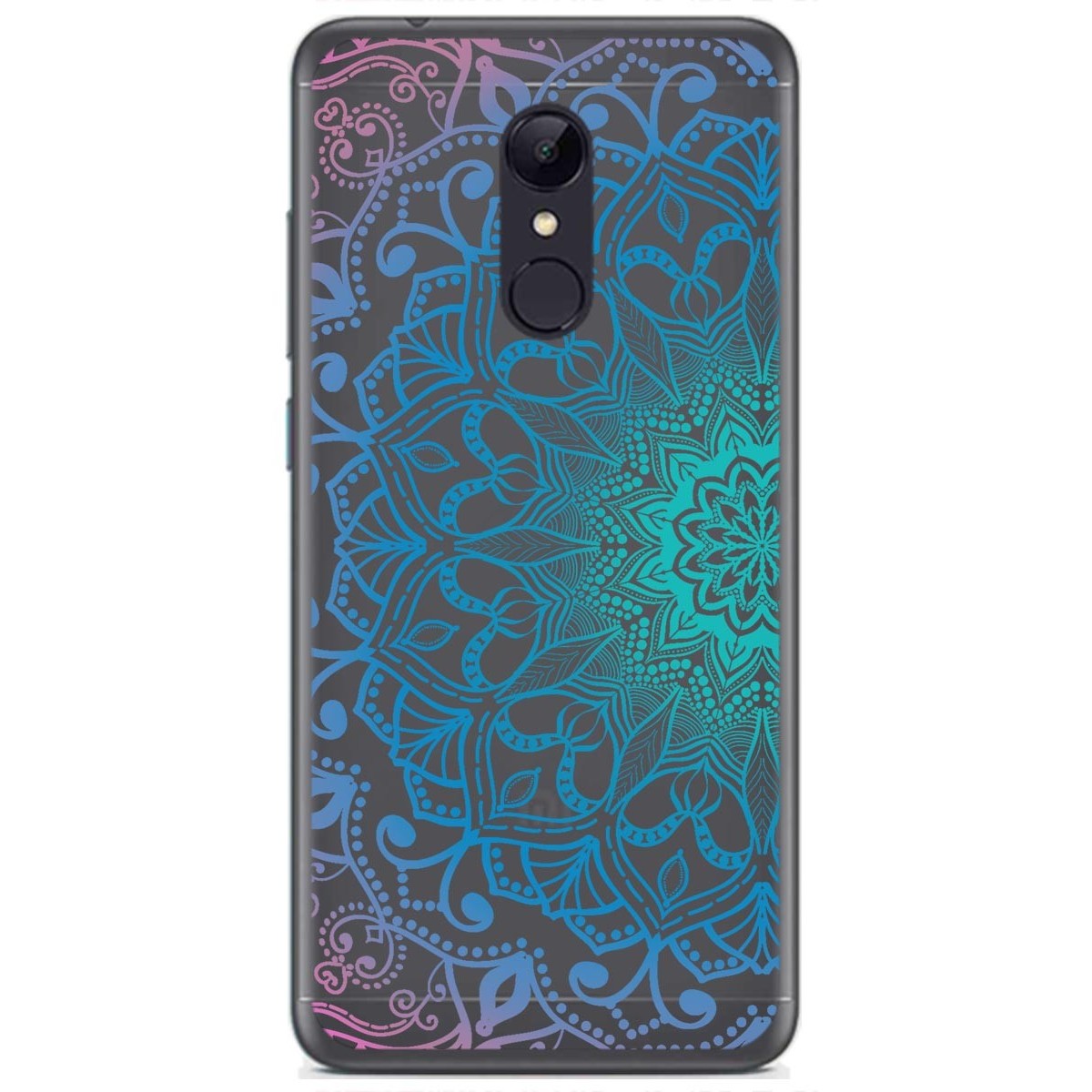 Funda Gel Transparente para Xiaomi Redmi 5 Plus Diseño Mandala Dibujos
