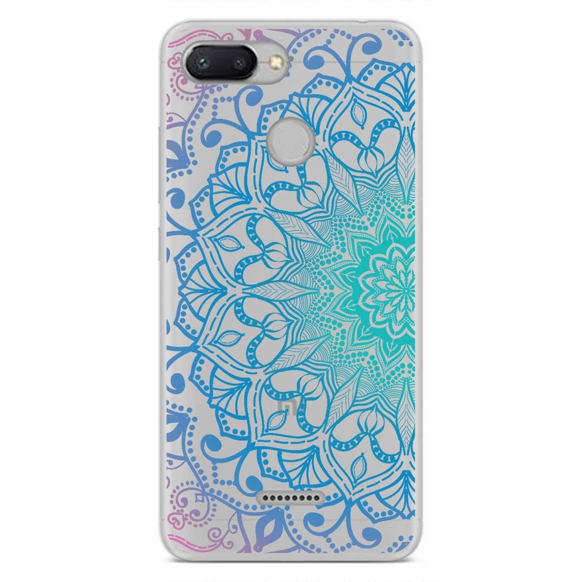 Funda Gel Transparente para Xiaomi Redmi 6 Diseño Mandala Dibujos