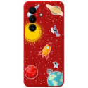 Funda Silicona Líquida Roja para Samsung Galaxy S26+ Plus 5G diseño Espacio Dibujos